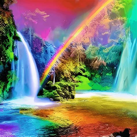 glitter rainbow waterfall